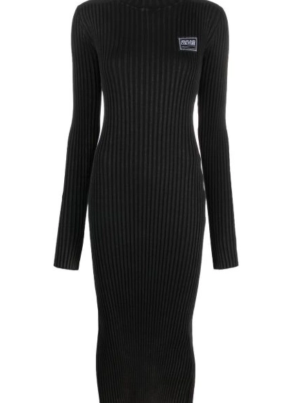 Affordable Couture dress patch ribbed midi Versace Women logo Jeans 0723